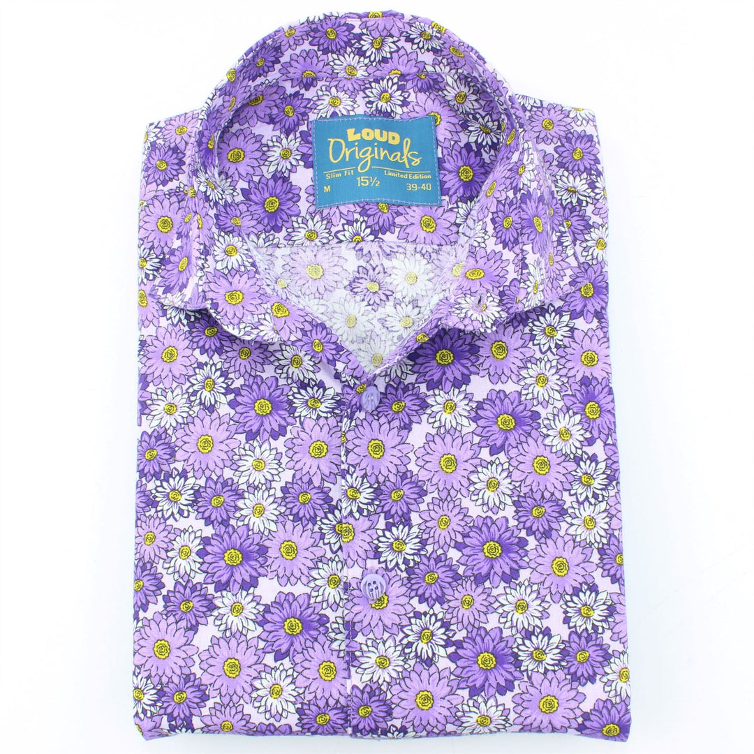 Slim Fit Long Sleeve Shirt - Daisies