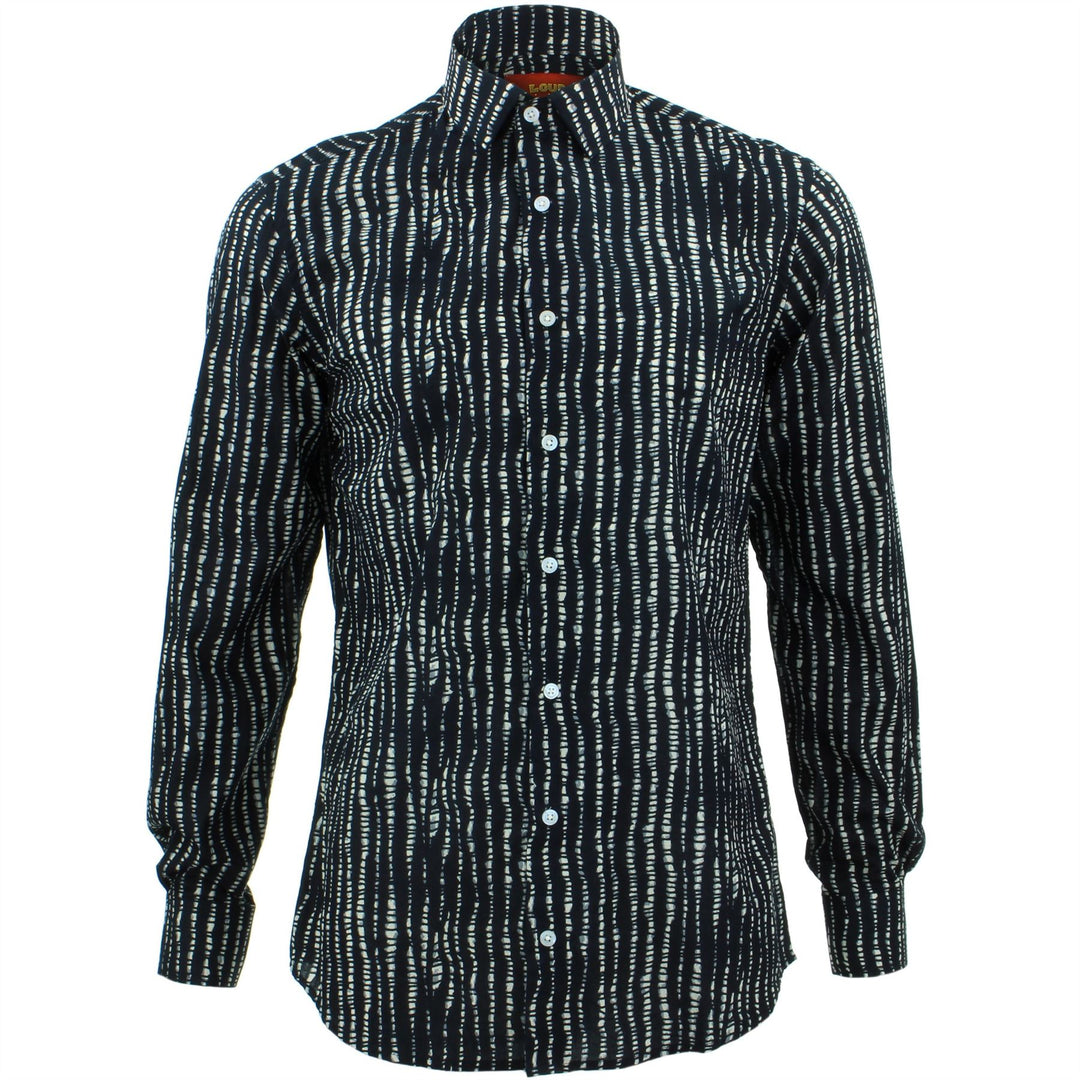 Slim Fit Long Sleeve Shirt - Spine Lines