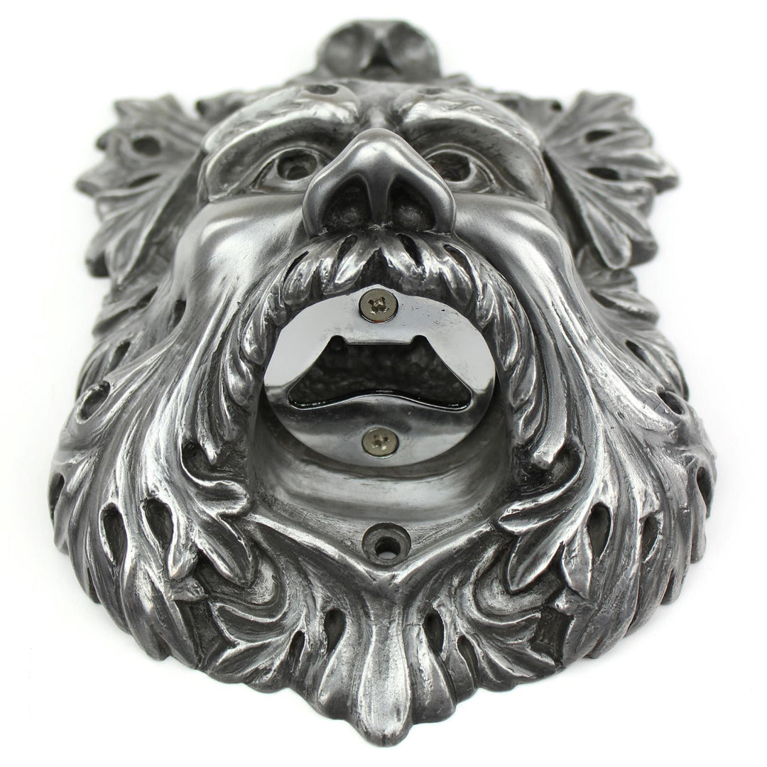 Wall Mounted Character Bottle Opener - Green Man (Silver)