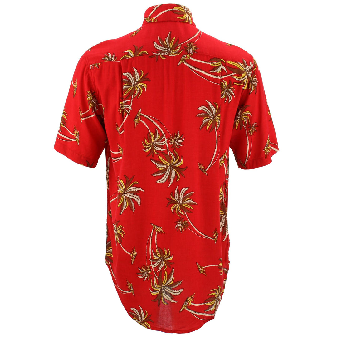 Regular Fit Short Sleeve Shirt - Palm Trees