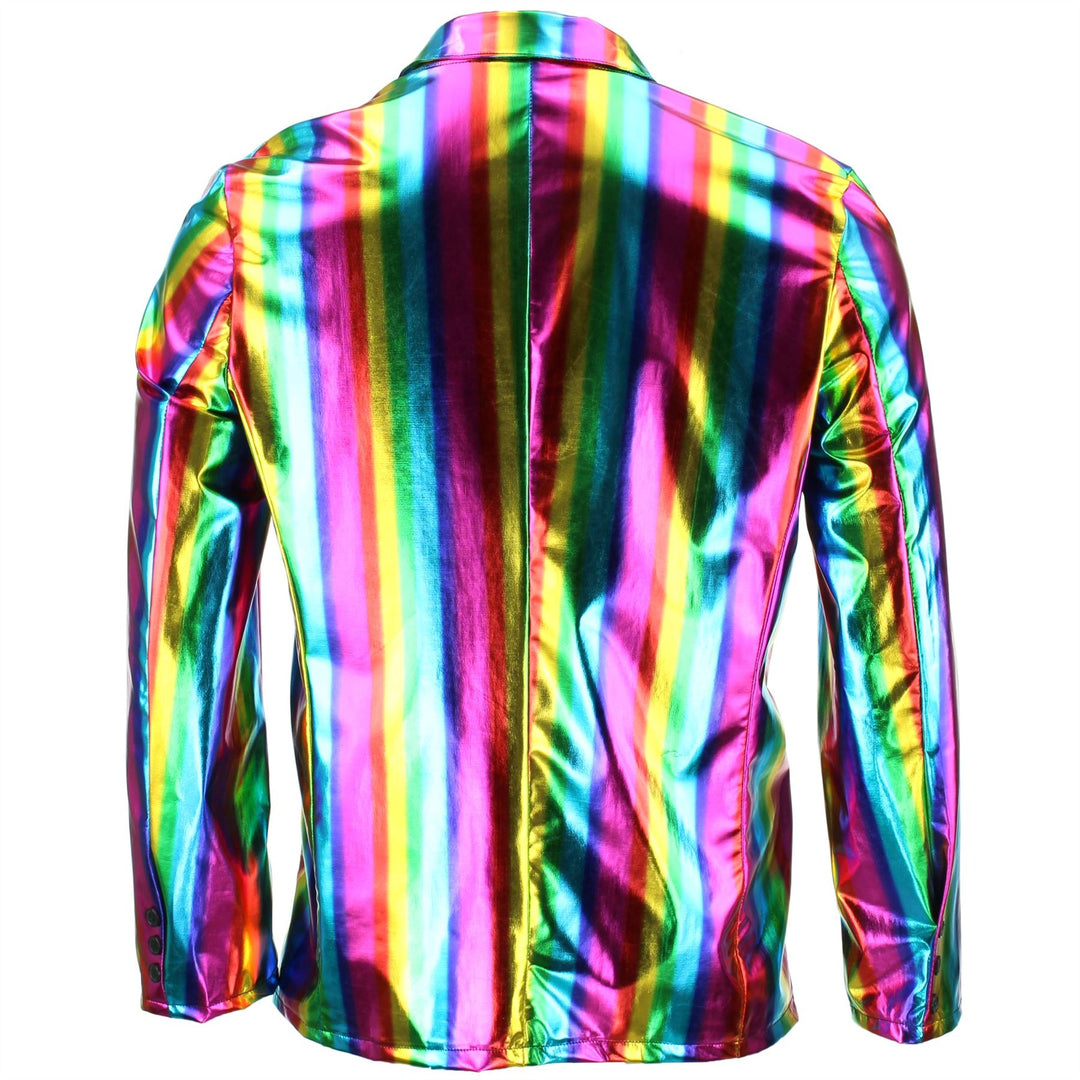 Shiny Metallic Blazer - Rainbow