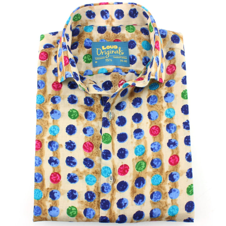 Slim Fit Short Sleeve Shirt - Multi Dotty