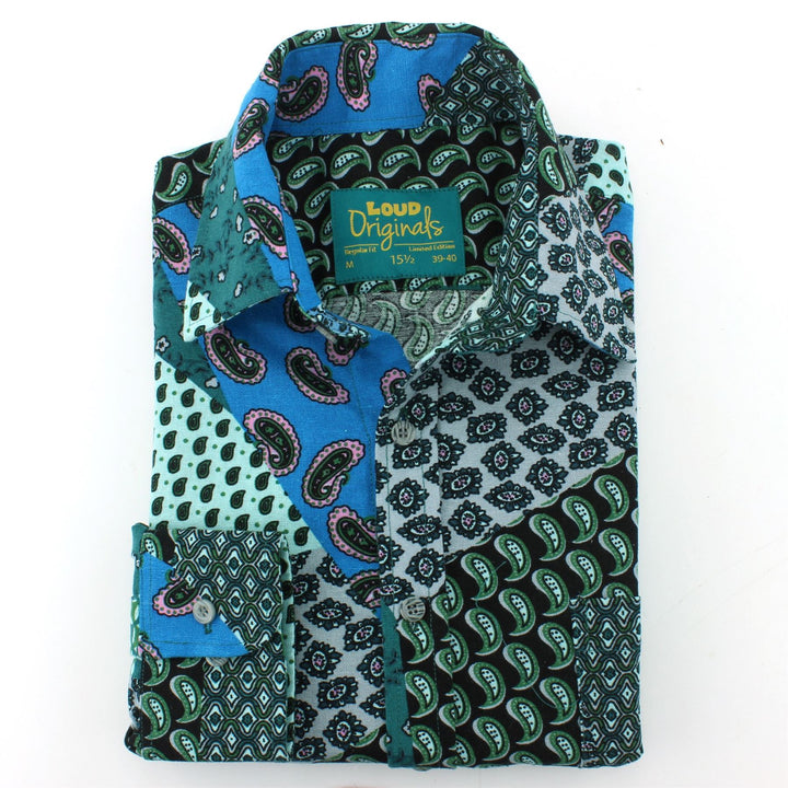 Regular Fit Long Sleeve Shirt - Mixed Paisley