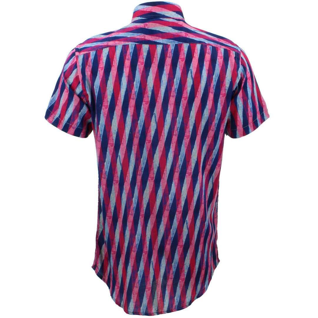 Slim Fit Short Sleeve Shirt - Overlapping Art Deco