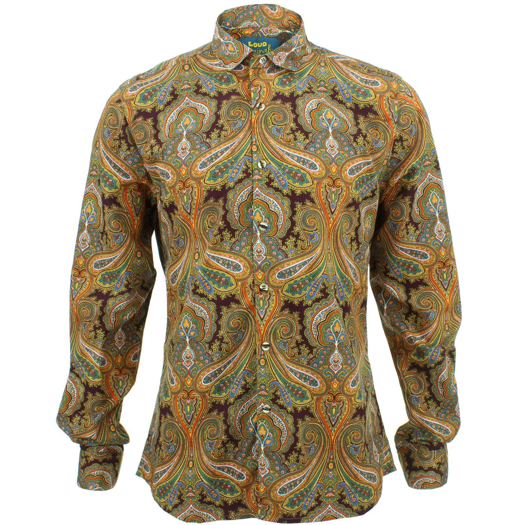 Slim Fit Long Sleeve Shirt - Oriental Paisley