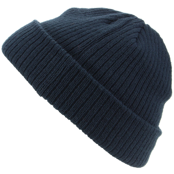 Mini Fisherman's Beanie Hat - Navy