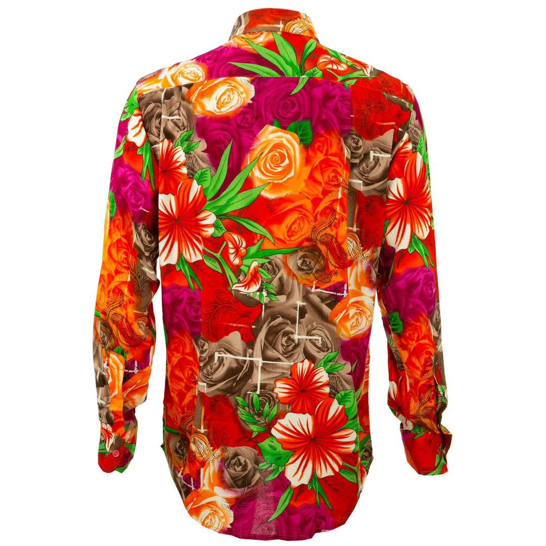 Regular Fit Long Sleeve Shirt - Roses