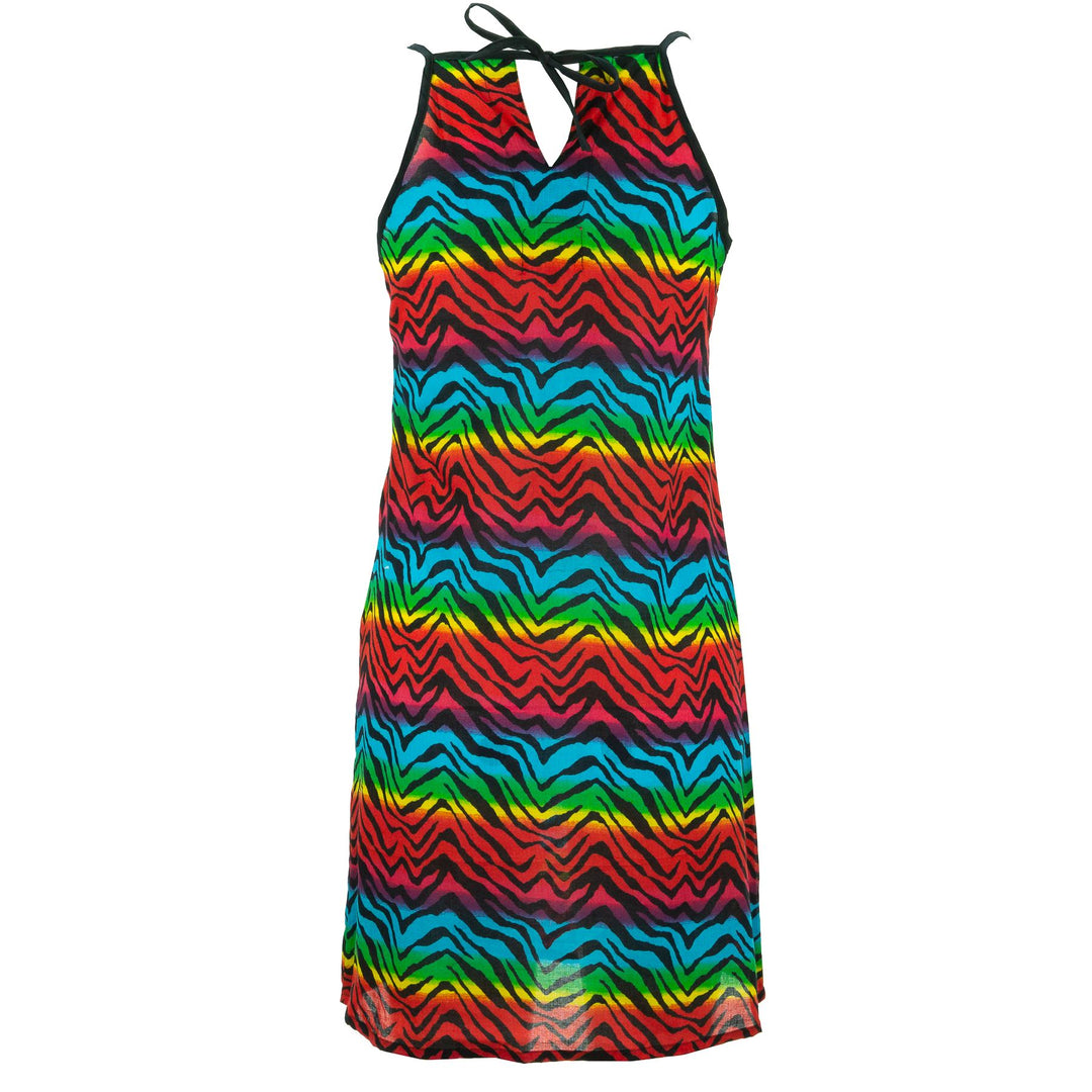 Strappy Dress - Rainbow Zebra