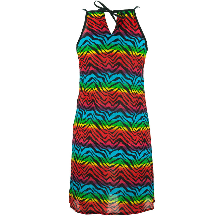 Strappy Dress - Rainbow Zebra