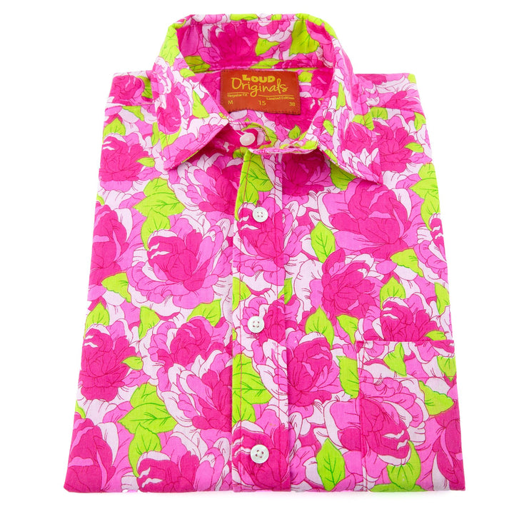 Regular Fit Long Sleeve Shirt - Floral - Pink