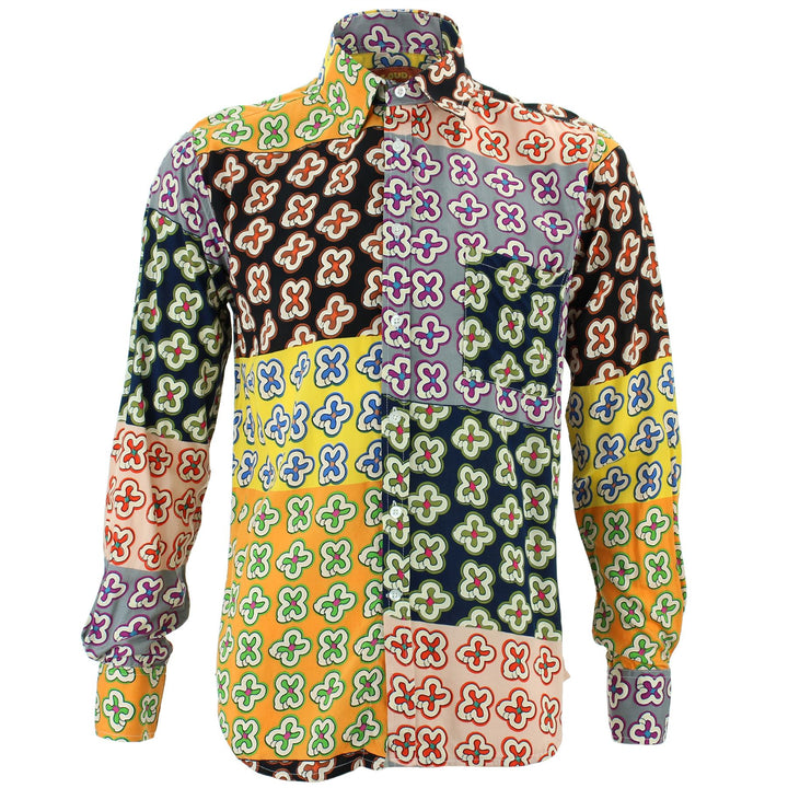 Regular Fit Long Sleeve Shirt - Patchwork