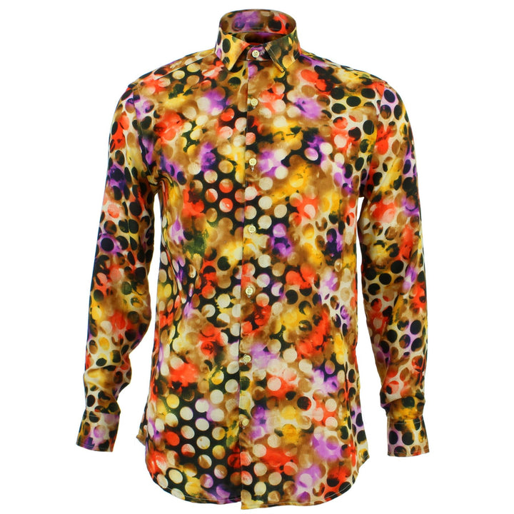 Tailored Fit Long Sleeve Shirt - Nebula Dots