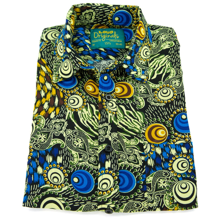 Regular Fit Short Sleeve Shirt - Psychedelic Swirl