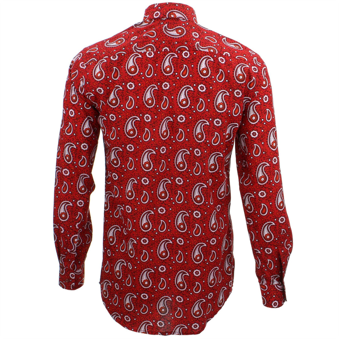 Slim Fit Long Sleeve Shirt - Block Print - Paisley