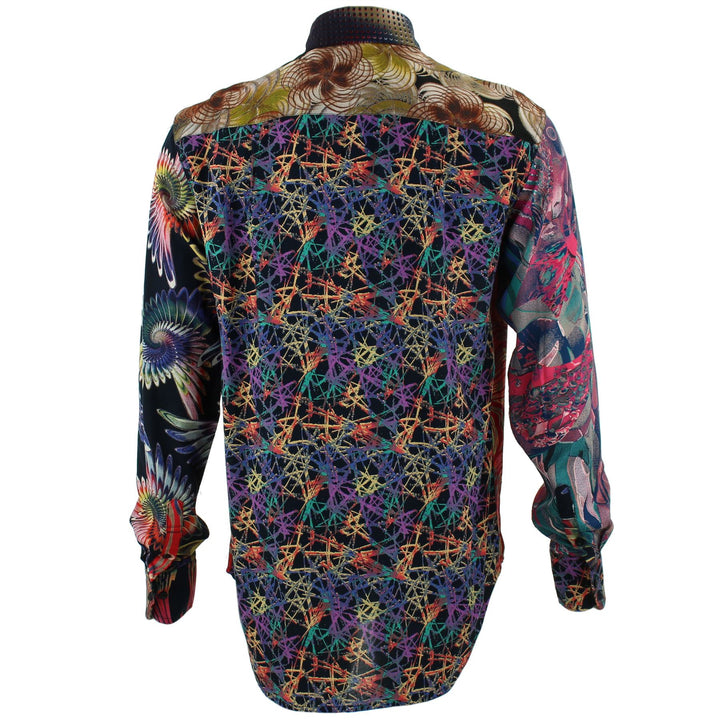 Regular Fit Long Sleeve Shirt - Random Mixed Panel - Abstract