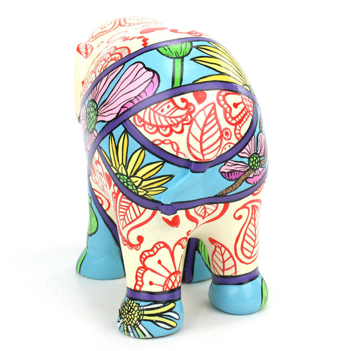 Limited Edition Replica Elephant - Henna and Head Scarves (10cm)