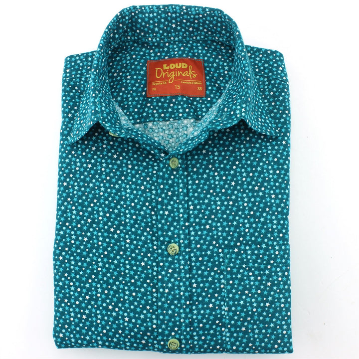 Slim Fit Short Sleeve Shirt - Ditzy Stars