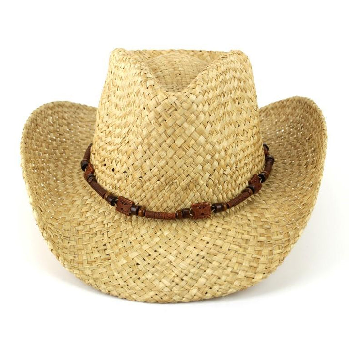 Straw Cowboy Hat with Wood Band