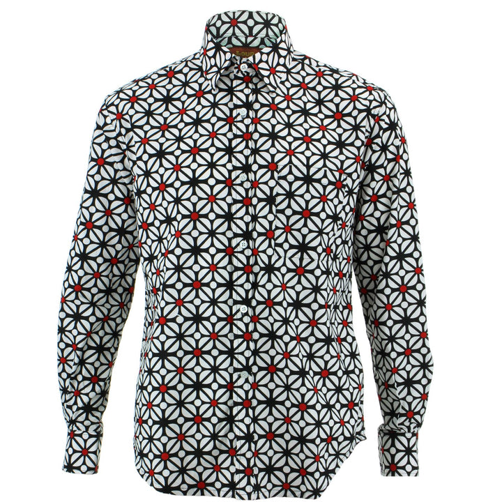 Regular Fit Long Sleeve Shirt - Red Dot Fret