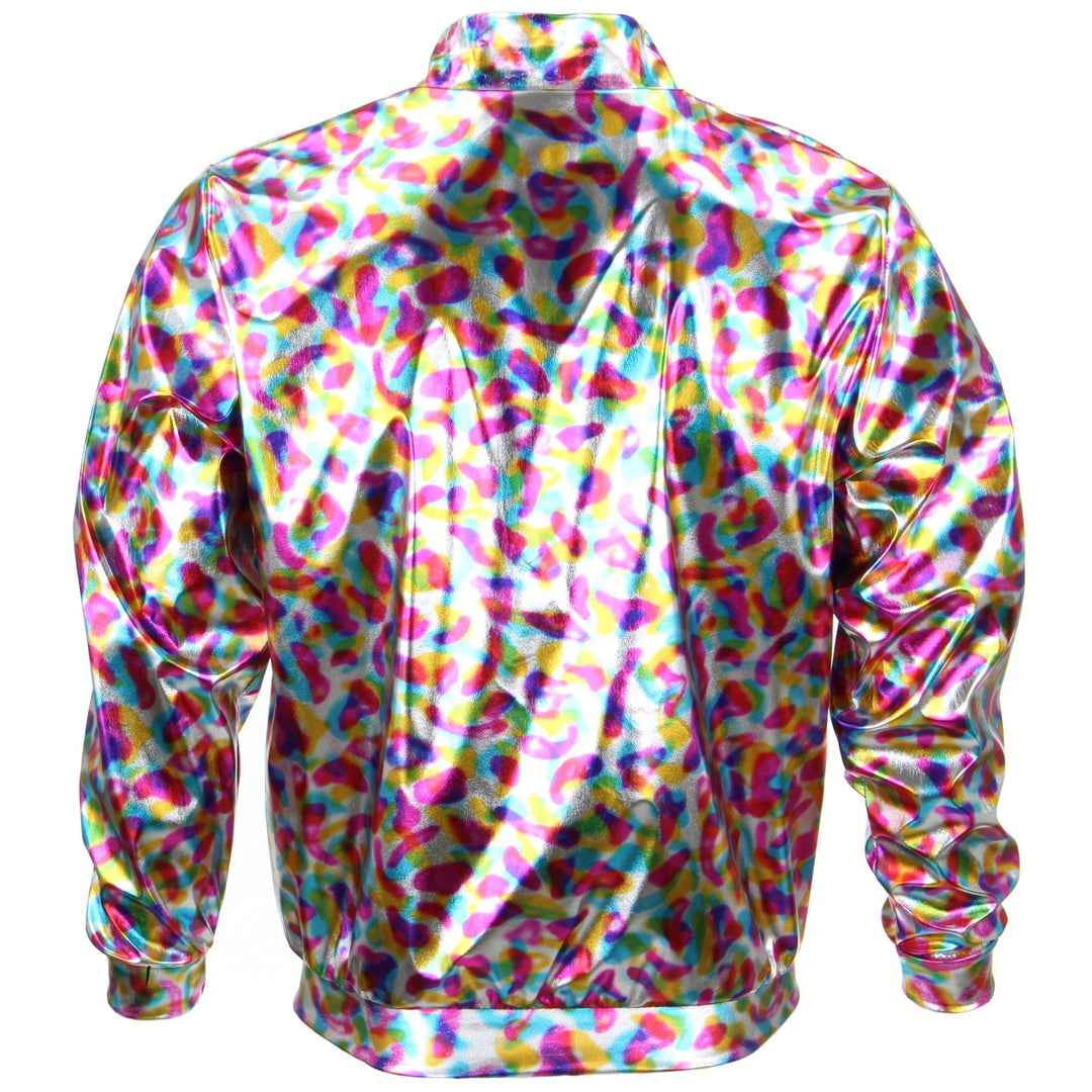 Unisex Shiny Bomber Jacket - Rainbow