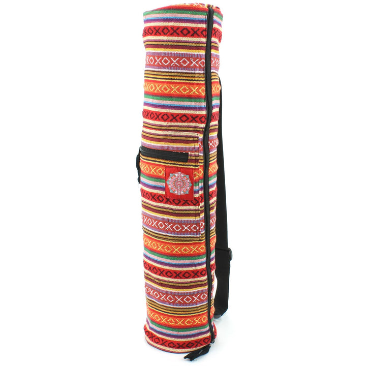 Cotton Canvas Yoga Mat Bag - Blood Orange