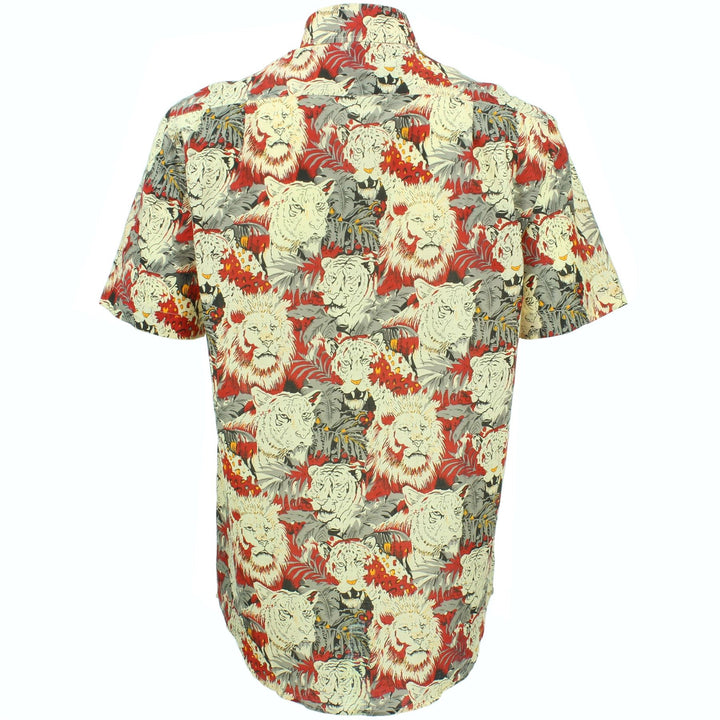 Regular Fit Short Sleeve Shirt - Tiger Lion Jungle