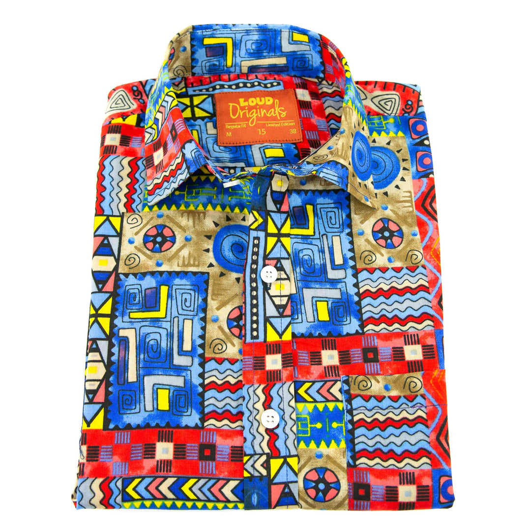 Regular Fit Short Sleeve Shirt - Aztec