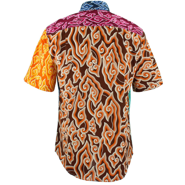 Regular Fit Short Sleeve Shirt - Random Mixed Panel - Java Batik