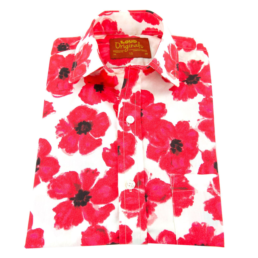 Regular Fit Short Sleeve Shirt - Poppies