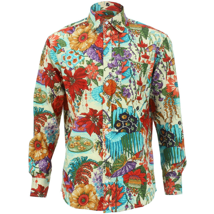 Regular Fit Long Sleeve Shirt - Japanese Floral