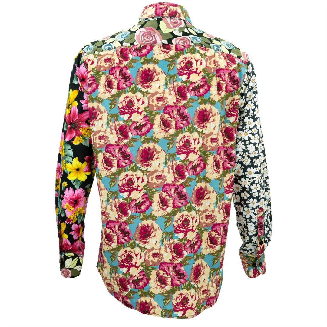 Regular Fit Long Sleeve Shirt - Random Mixed Panel Floral