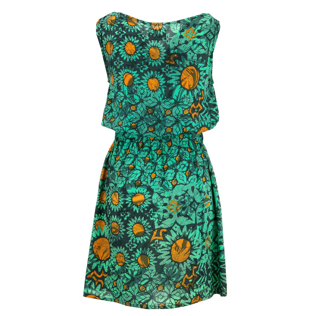 Stretch Waister Dress - Sunflower Glow Green