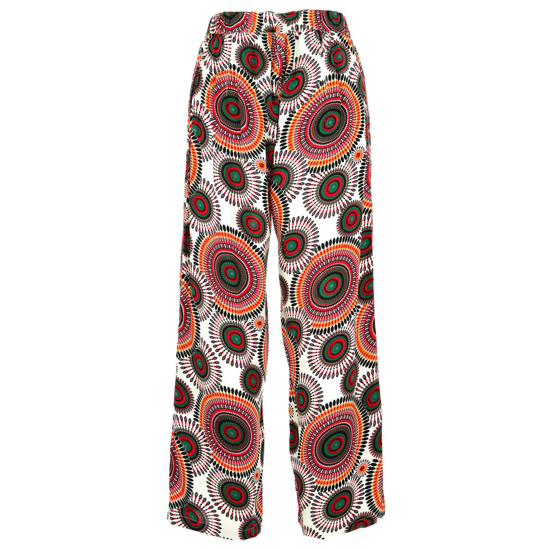 Loose Summer Trousers - Orange Circles