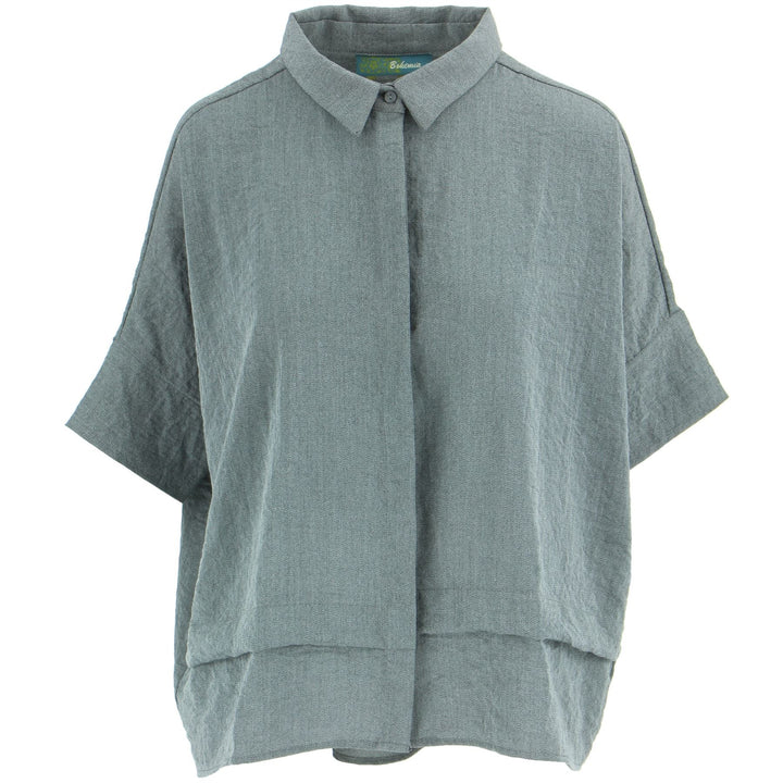 Woven Blouse Shirt - Grey