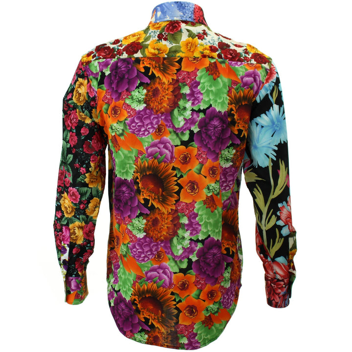 Regular Fit Long Sleeve Shirt - Random Mixed Panel - Floral