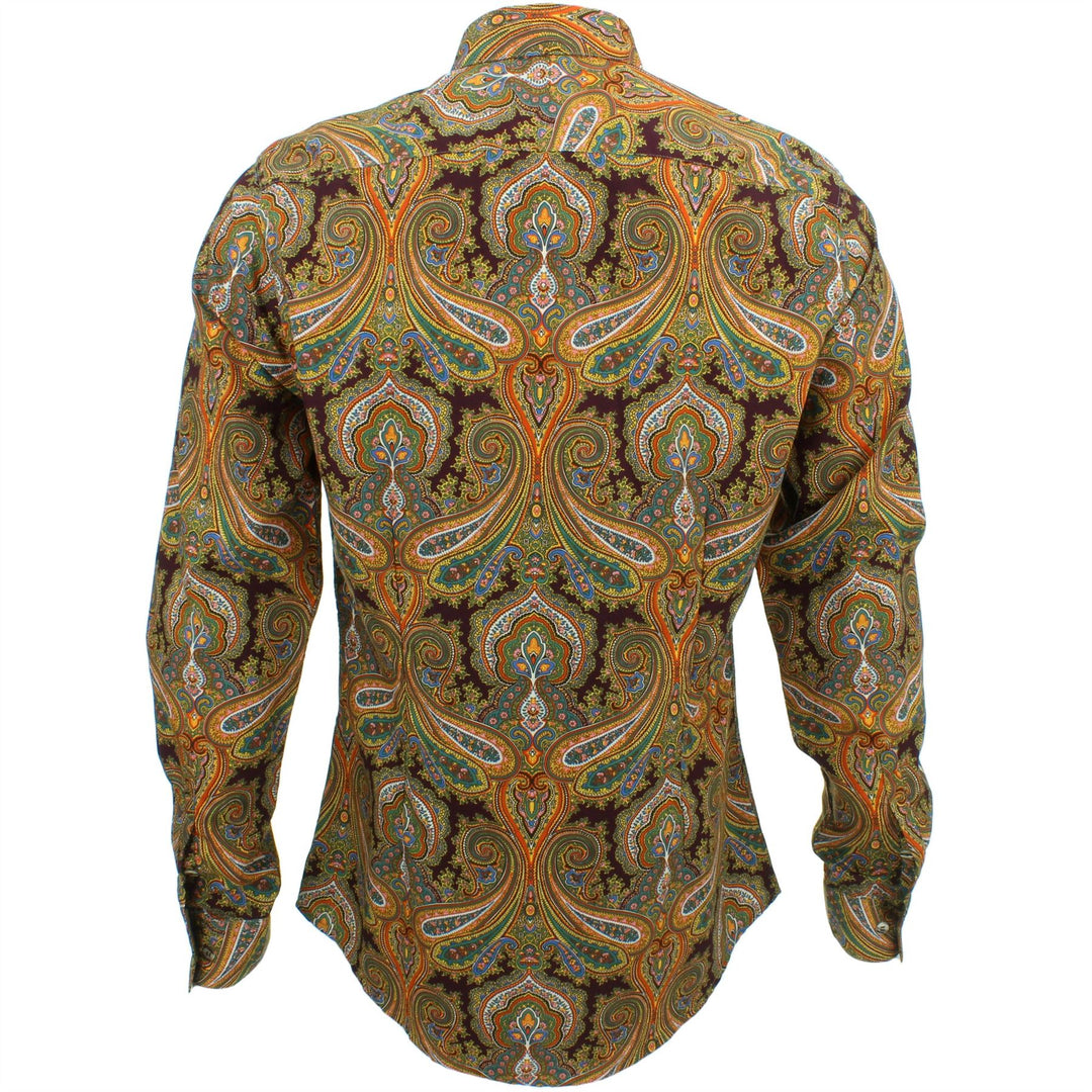 Slim Fit Long Sleeve Shirt - Oriental Paisley