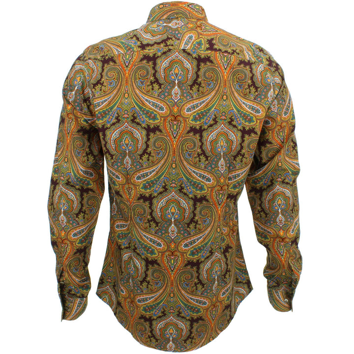 Slim Fit Long Sleeve Shirt - Oriental Paisley