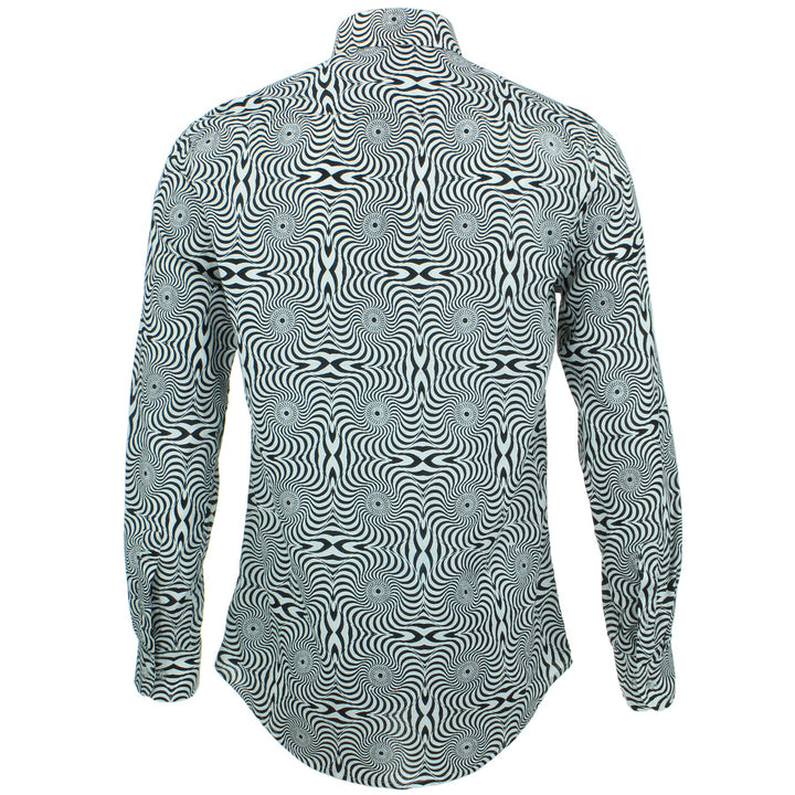 Tailored Fit Long Sleeve Shirt - Psychedelic Swirls