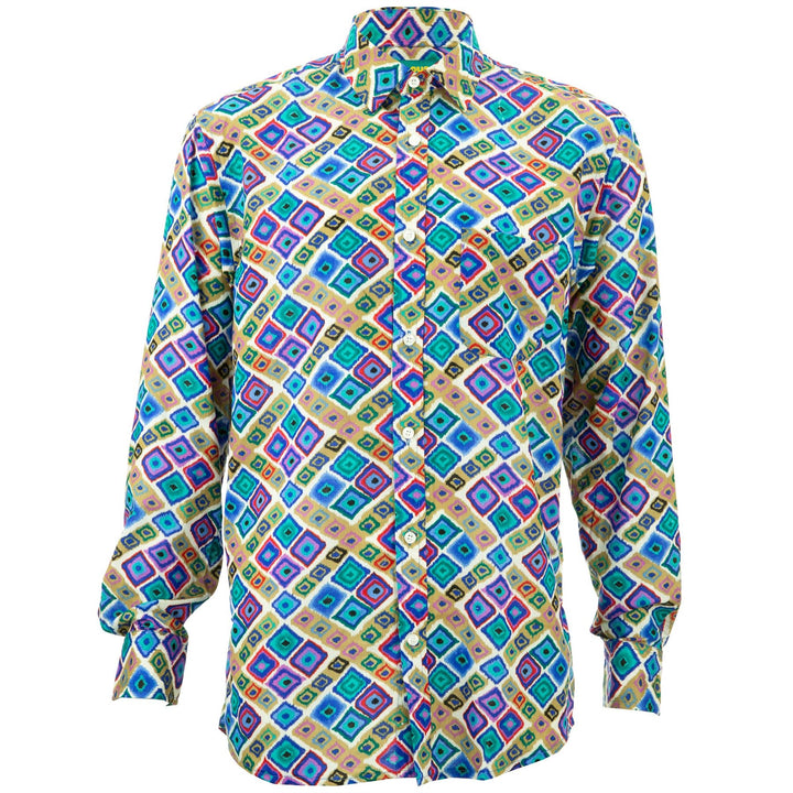 Regular Fit Long Sleeve Shirt - Squares