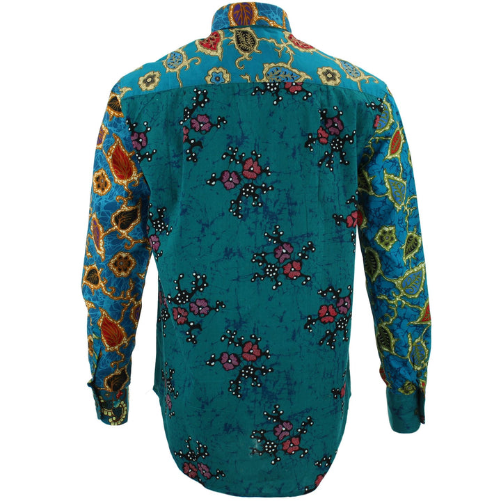 Regular Fit Long Sleeve Shirt - Random Mixed Panel - Batik