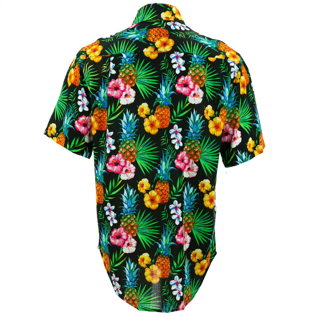 Regular Fit Short Sleeve Shirt - Totally Tropical - Black