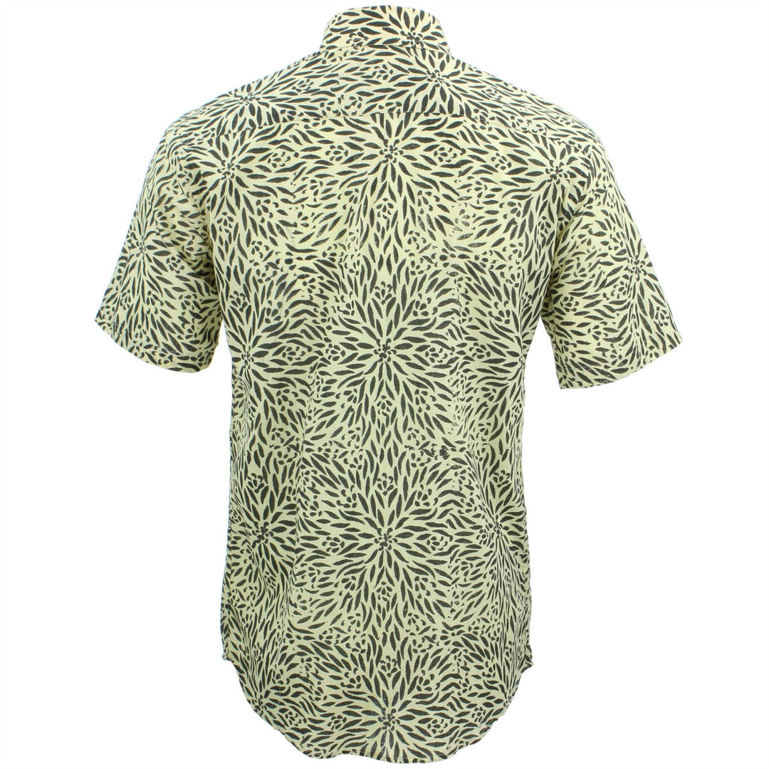 Tailored Fit Short Sleeve Shirt - Block Print - Stamen