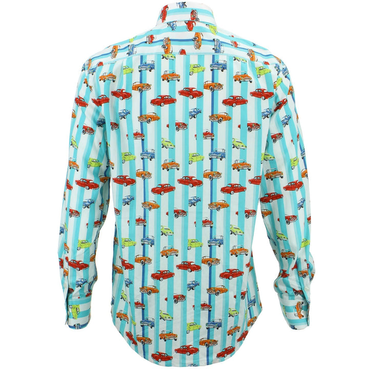 Regular Fit Long Sleeve Shirt - Cars & Stripes