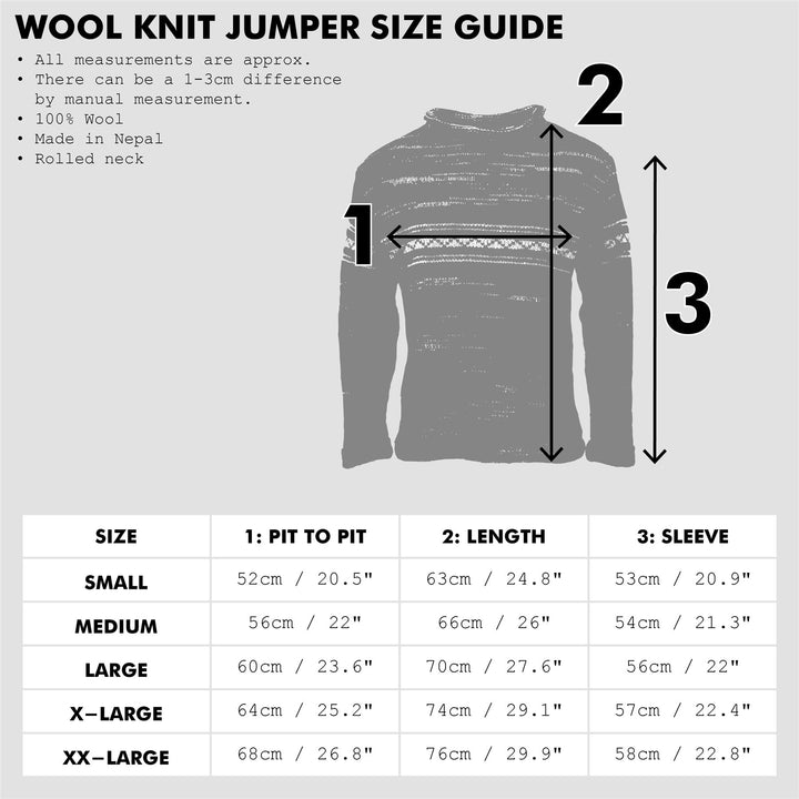 Hand Knitted Wool Jumper - Stripe Natural