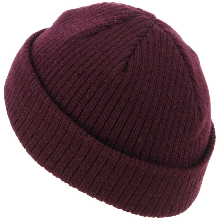 Mini Fisherman's Beanie Hat - Maroon