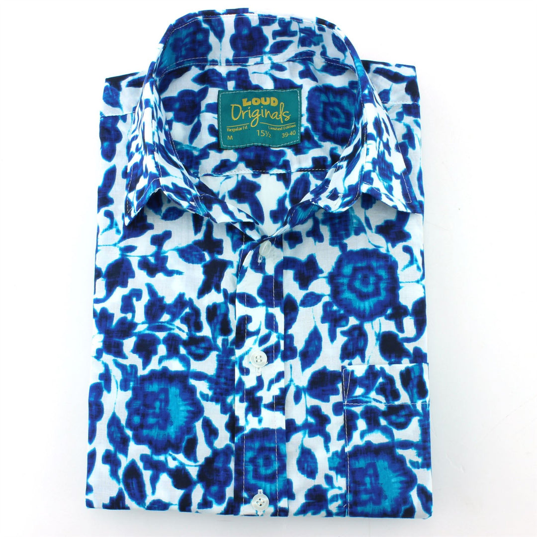 Regular Fit Short Sleeve Shirt - Floral Ikat