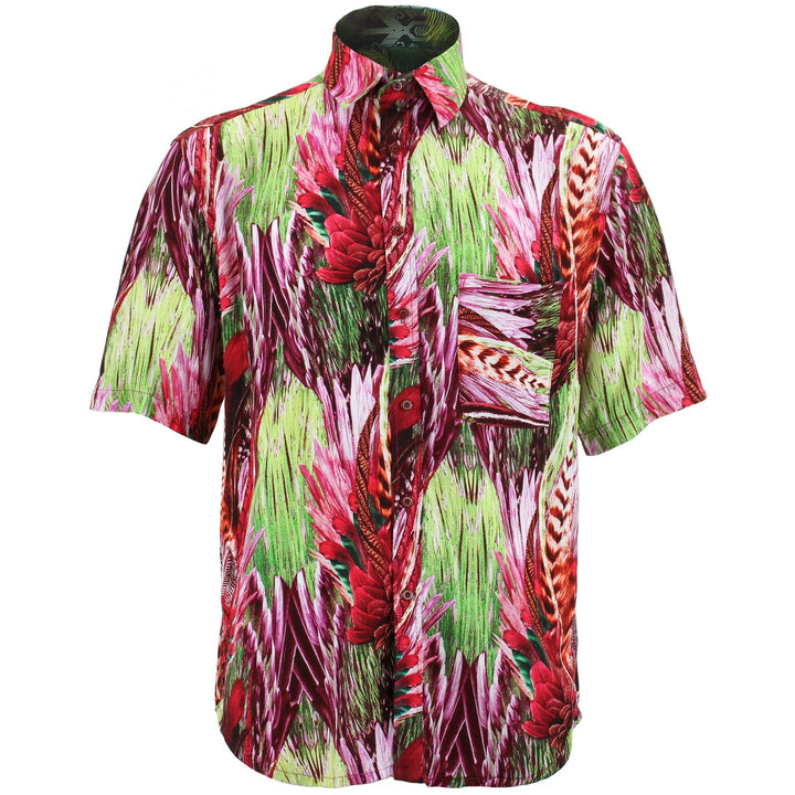 Regular Fit Short Sleeve Shirt - Feathers