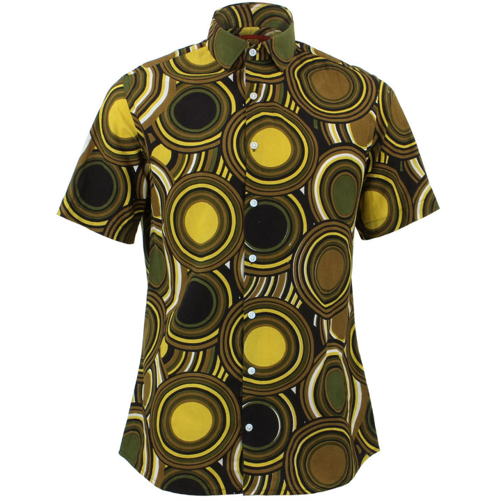 Regular Fit Short Sleeve Shirt - Retro Circles