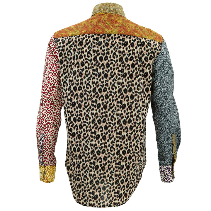 Regular Fit Long Sleeve Shirt - Random Mixed Panel Animal