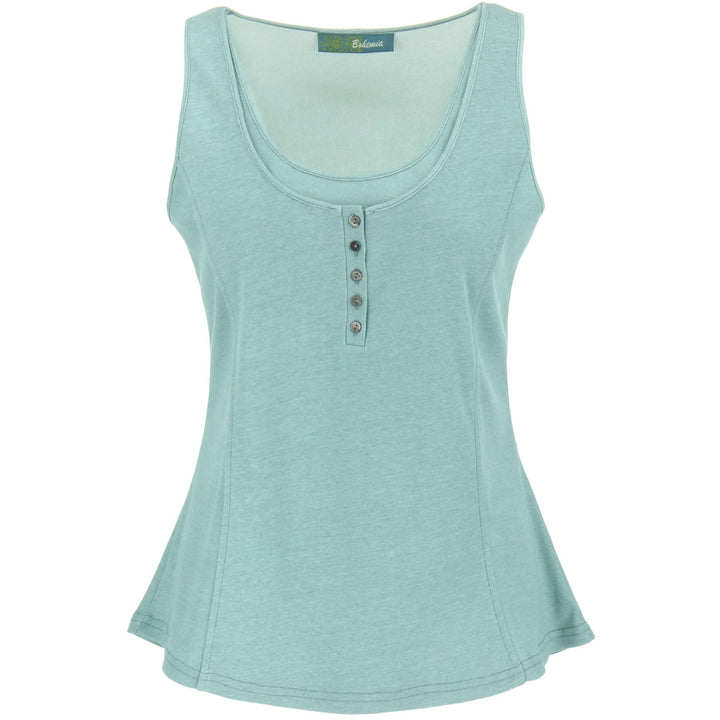 Sleeveless Jersey Top - Turquoise